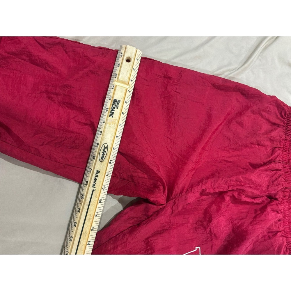 Vintage‎ Wisconsin Badgers Red Nylon Windbreaker Track Pants Mens Large Bucky - Picture 6 of 9